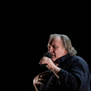 Exclusif - Gérard Depardieu - Gérard Depardieu chante Barbara - 20ème édition du Festival de Lacoste dans les carrières du Chateau de Lacoste le 15 Août 2020. © Morgan Palun / Bestimage 