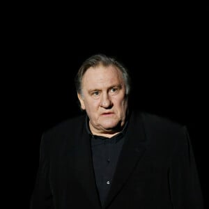 Exclusif - Gérard Depardieu chante "Barbara" sur la scène du palais des congrès Atlantia en pré-ouverture du 5ème festival du cinéma et musique de film de la Baule le 4 novembre 2018. A l'occasion du 20ème anniversaire de la disparition de Barbara, Gérard Depardieu et Gérard Daguerre, le pianiste de la chanteuse, ont fait revivre en 2017 sur scène à Paris les textes et musiques de " la longue dame brune ". Avec à la clé un succès public et critique. Les deux hommes vont refaire quelques dates dans la capitale, au Cirque d'hiver, du 7 au 15 novembre 2018. Jusqu'à présent, le spectacle n'a été joué qu'une seule fois en province, en Anjou, au début de l'été, où Gérard Depardieu possède des vignes. © José Texeira/Bestimage 