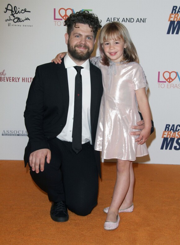 Jack Osbourne et sa fille Pearl Osbourne - Les célébrités posent lors du photocall de la soirée "Race To Erase MS" à l'hôtel Beverly Hilton à Los Angeles le 20 avril 2018.