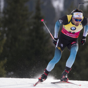 Martin Fourcade sacré champion du monde en individuel lors du Biathlon à Anterselva, en Italie, le 19 février 2020. Il obtient ainsi son 11ème titre mondial dans des épreuves individuelles. 