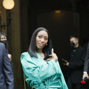 Aya Nakamura - Les célébrités à la sortie du défilé Balenciaga "Collection Haute-Couture Automne/Hiver 2021-2022" à Paris, le 7 juillet 2021. © Clovis-Veeren/Bestimage 