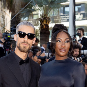 Vladimir Boudnikoff et sa compagne Aya Nakamura - Montée des marches du film " Armageddon Time " lors du 75ème Festival International du Film de Cannes. Le 19 mai 2022 © Cyril Moreau / Bestimage 