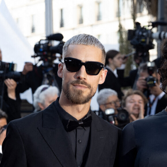 Vladimir Boudnikoff et sa compagne Aya Nakamura - Montée des marches du film " Armageddon Time " lors du 75ème Festival International du Film de Cannes. Le 19 mai 2022 © Cyril Moreau / Bestimage 
