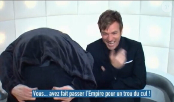 Jim Carrey et Ewan McGregor lors de la Boîte à questions du Grand Journal de Canal+ le 2 février 2010