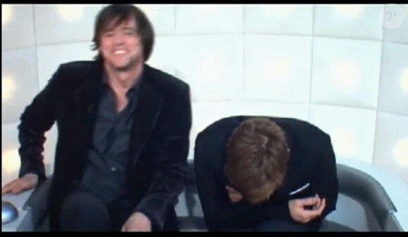 Jim Carrey et Ewan McGregor lors de la Boîte à questions du Grand Journal de Canal+ le 2 février 2010