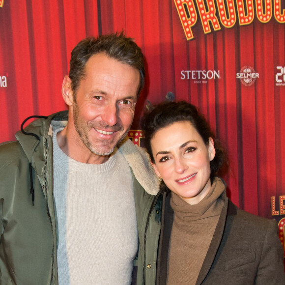 Julien Boisselier et sa compagne Clémence Thioly - Soirée de gala à l'occasion de la première de la pièce "Les producteurs" au Théâtre de Paris à Paris. Le 2 décembre 2021 © Christophe Clovis / Bestimage