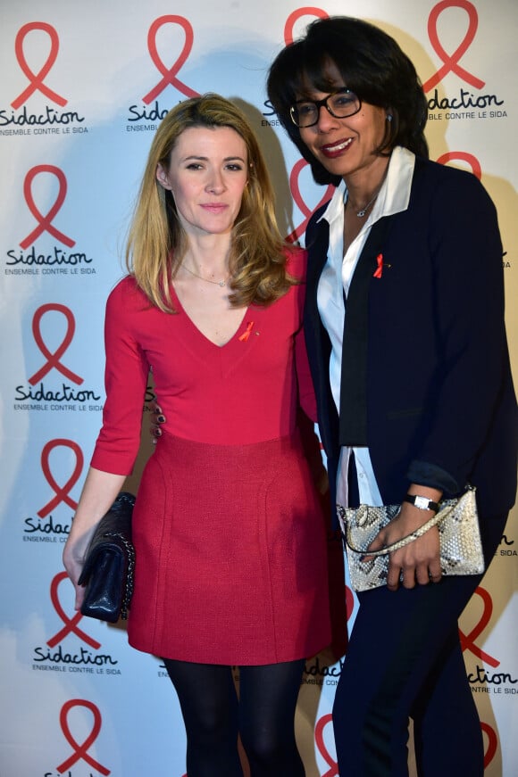 Elisabeth Bost et Audrey Pulvar - Soirée de lancement du Sidaction 2016 au Musée du Quai Branly à Paris le 7 mars 2016. © Giancarlo Gorassini/Bestimage