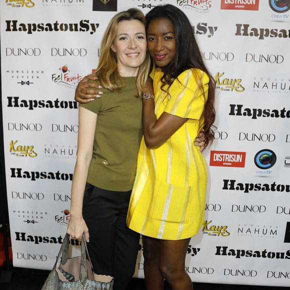 Exclusif - Elisabeth Bost et Hapsatou Sy à la soirée de lancement du livre d'Hapsatou Sy "Partie de rien" aux éditions Dunod, au showroom d'Hapsatou Sy. Paris, le 08 Juin 2017. © Marc Ausset Lacroix-CVS/Bestimage 