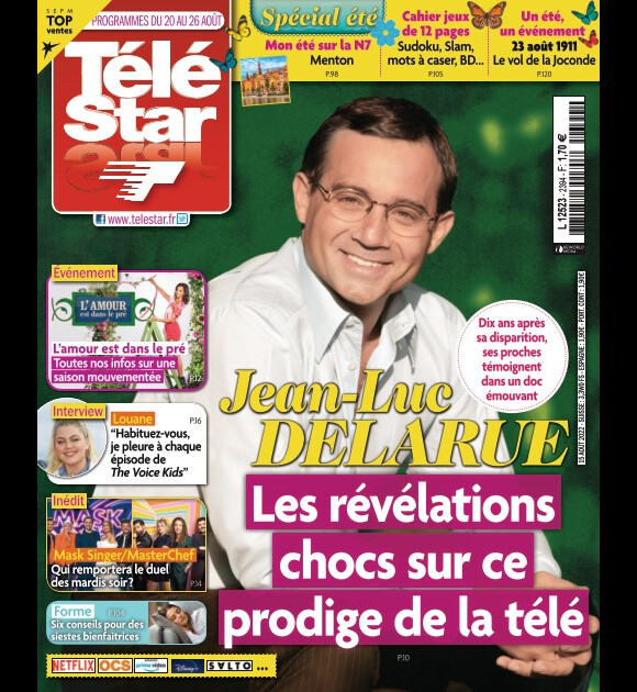 Jean-Luc Delarue en couverture du magazine "Télé Star", en kiosque le 15 août 2022.