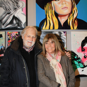 Exclusif - Jean-Jacques Debout et sa femme Chantal Goya - Vernissage de l'exposition de la vente aux enchères au profit de la fondation Brigitte Bardot à la galerie Drouot à Paris. Le 4 novembre 2021 