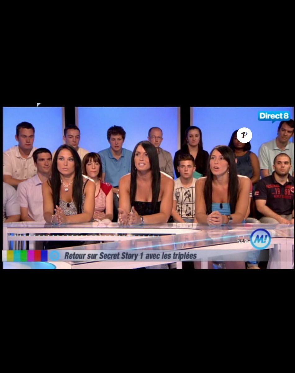 Les triplés, gagnantes de Secret Story en 2007, sur le plateau de Morandini ! sur Direct 8 !