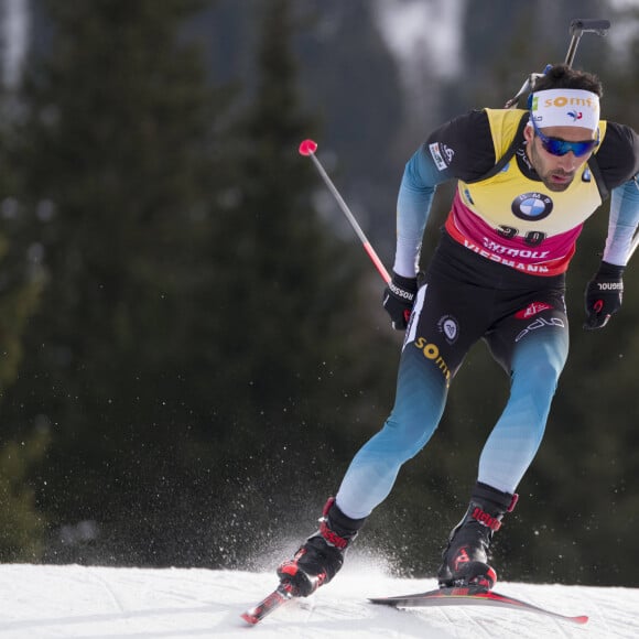 Martin Fourcade sacré champion du monde en individuel lors du Biathlon à Anterselva, en Italie, le 19 février 2020. Il obtient ainsi son 11ème titre mondial dans des épreuves individuelles. 