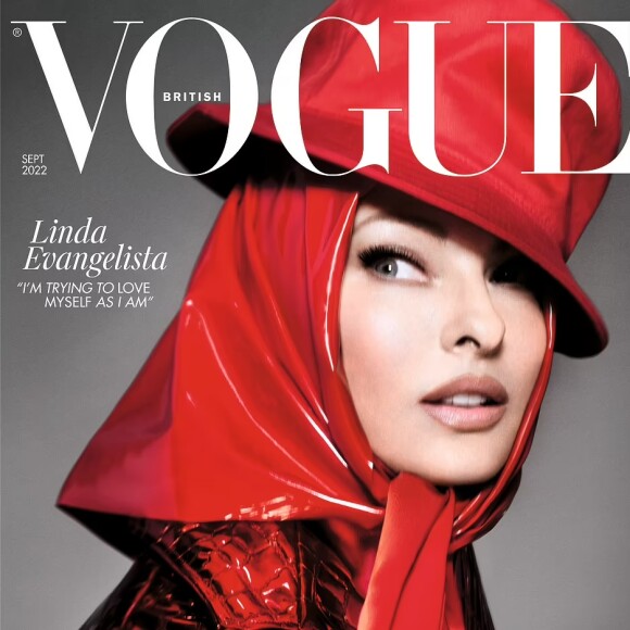 Linda Evangelista en couverture de Vogue Magazine version britannique.