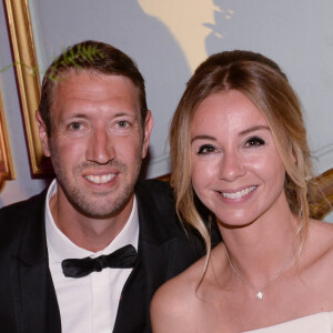 Exclusif - Alain Bernard et sa compagne Faustine lors de la soirée de gala au profit de la fondation Pompidou à l'hôtel Marcel Dassault à Paris, France, le 28 mars 2019. © Rachid Bellak-LMS/Bestimage