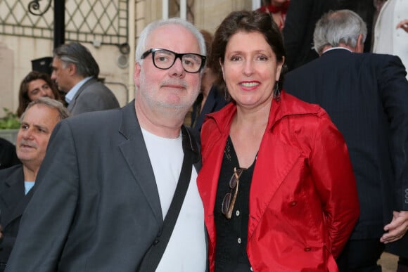 Exclusif - Arielle Boulin-Prat et son maric Eric Prat - Fête des prix SACD 2015 à la SACD (la Société des auteurs et compositeurs dramatiques) à Paris, le 15 juin 2015. 