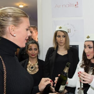 Exclusif - Amélie Neten - Inauguration de l'institut de beauté Air Nails à Paris, le 11 janvier 2016. 