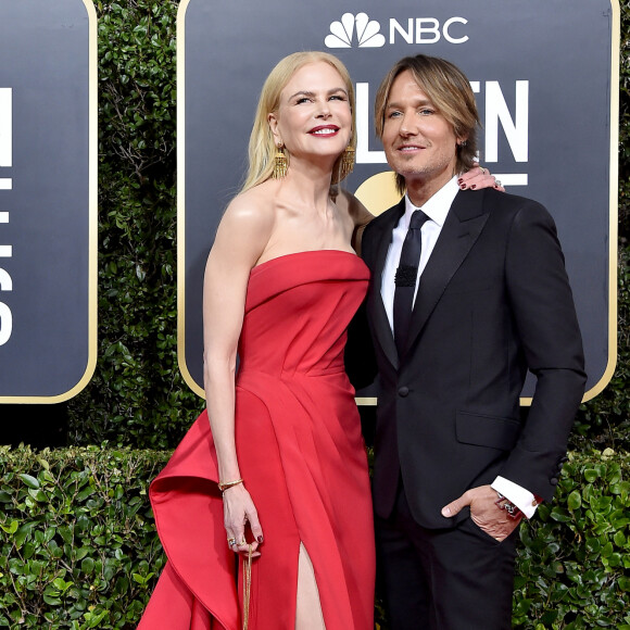 Nicole Kidman et son mari Keith Urban à la 77ème cérémonie annuelle des Golden Globe Awards au Beverly Hilton Hotel à Los Angeles. Le 5 janvier 2020.