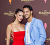 Iris Mittenaere (Miss France 2016) et son compagnon Diego El Glaoui au photocall de la soirée "Magnum" lors du 75ème Festival International du Film de Cannes