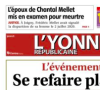 La Une du quotidien L'Yonne républicaine qui relaye la mise en examen de Frédéric Mellet dans le meurtre de sa femme Chantal