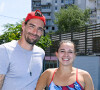 Camille Lacourt, Laura Tremble - Lancement du programme estival "Savoir nager" à la piscine de Villetaneuse. Le 13 juillet 2022 © Federico Pestellini / Panoramic / Bestimage