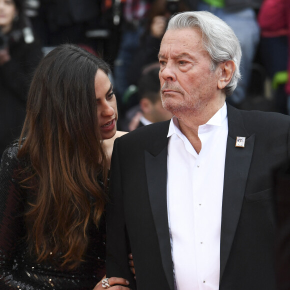 Alain Delon et sa fille Anouchka Delon - Montée des marches du film "A Hidden Life" lors du 72ème Festival International du Film de Cannes, le 19 mai 2019. 