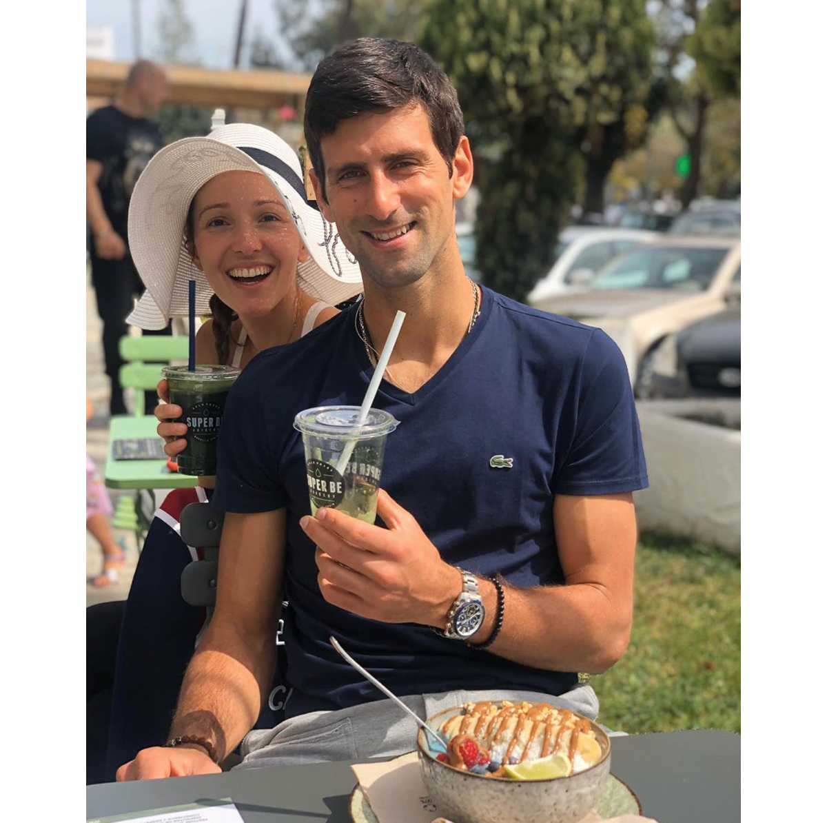 Photo : Novak Djokovic Et Son épouse Jelena Djokovic. Mai 2020 ...