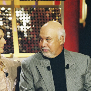 Archives - Céline Dion et son mari René Angelil - Enregistrement de l'émission "Vivement Dimanche" avec C.Dion comme invitée. Le 18 mars 2002 © Patrick Carpentier / Bestimage  File Photo - Recording of the broadcast "Vivement Dimanche" with guest star C.Dion. Paris, on march 18th 2002 