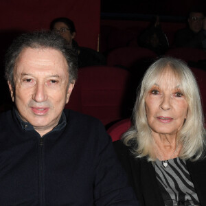 Exclusif - Michel Drucker et sa femme Dany Saval - Projections de deux séances exceptionnelles du film "Signé Furax" en hommage à Marc Simenon au cinéma Mac Mahon à Paris le 27 octobre 2019
