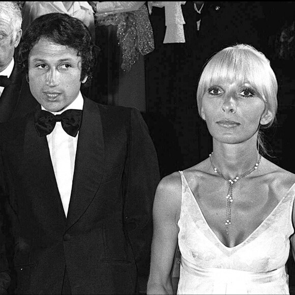 Michel Drucker et sa femme Dany Saval lors du Festival de Cannes en 1976
