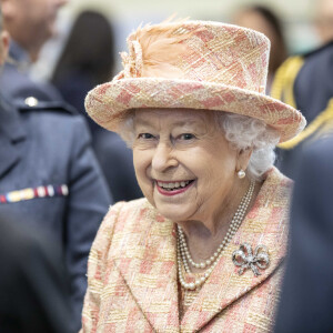 La reine Elizabeth II d'Angleterre en visite à la Royal Air Force à Marham. Le 3 février 2020 