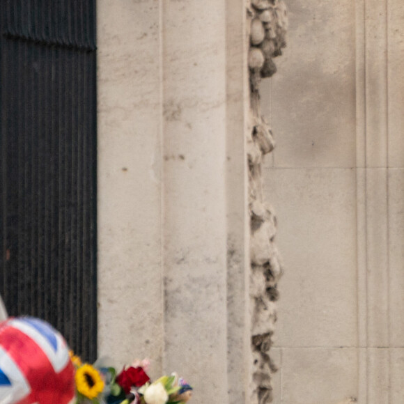 Le roi Charles III et la reine consort Camilla retournent à Buckingham Palace après la mort d'Elizabeth II. Le 9 septembre 2022. @ Yui Mok/PA Photos/ABACAPRESS.COM