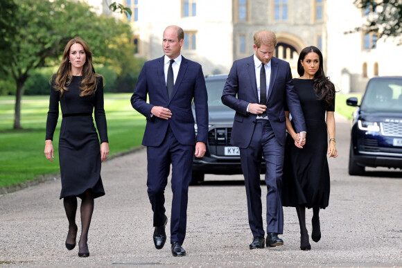 Le prince de Galles William, la princesse de Galles Kate Catherine Middleton, le prince Harry, duc de Sussex, Meghan Markle, duchesse de Sussex, le 10 septembre 2022
