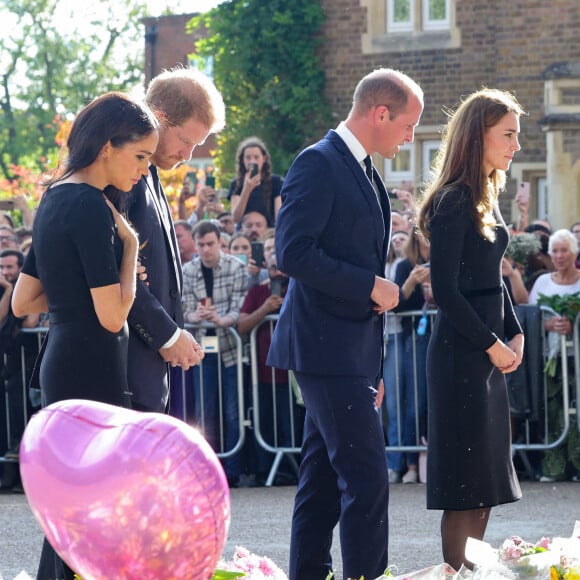 Le prince de Galles William, la princesse de Galles Kate Catherine Middleton, le prince Harry, duc de Sussex, Meghan Markle, duchesse de Sussex, le 10 septembre 2022