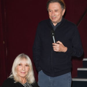 Exclusif - Michel Drucker et sa femme Dany Saval - Projections de deux séances exceptionnelles du film "Signé Furax" en hommage à Marc Simenon au cinéma Mac Mahon à Paris le 27 octobre 2019. © Coadic Guirec/Bestimage