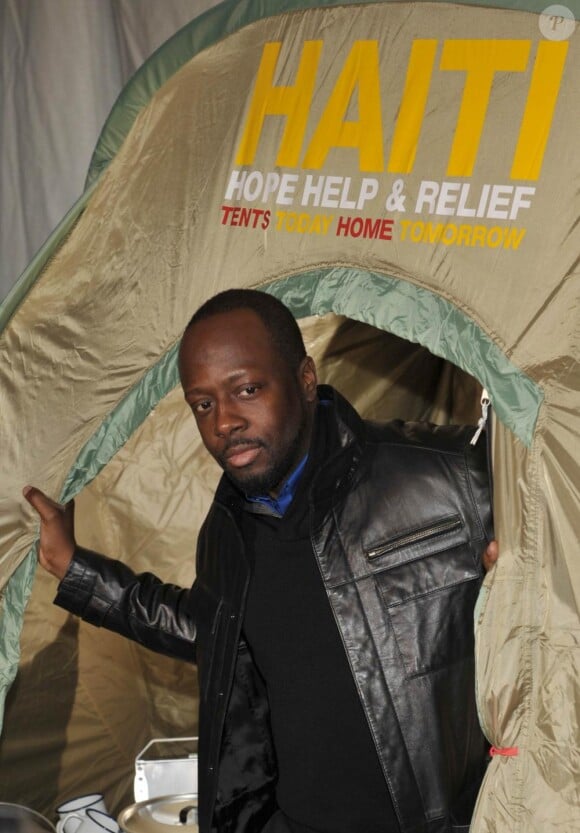 Wyclef Jean à l'événement A Night of Humanity, organisé en faveur des victimes du séisme en Haïti. 8/02/2010