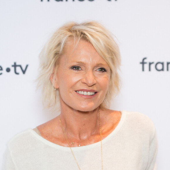 Sophie Davant - Photocall de la conférence de presse de rentrée de France Télévisions au Pavillon Gabriel à Paris. Le 24 août 2021  