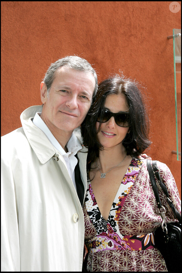 Francis Huster et Cristiana Reali - 7ème jour des Internationaux de France de Roland Garros en 2006