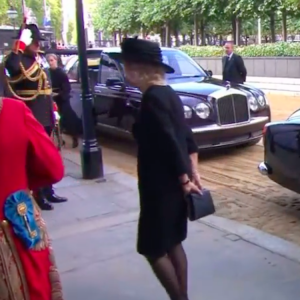 Capture de Kate Middleton lors de la procession du cercueil d'Elizabeth II vers le palais de Westminster le mercredi 14 septembre 2022