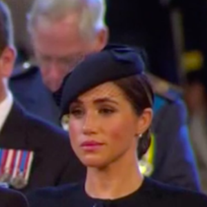 Capture de Kate Middleton lors de la procession du cercueil d'Elizabeth II vers le palais de Westminster le mercredi 14 septembre 2022