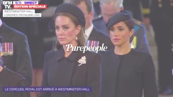 Kate Middleton effondrée face au cercueil d'Elizabeth II, la princesse de Galles se montre très affectée