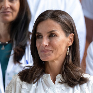 La reine Letizia d’Espagne lors de l'inauguration de l'extension de l'hôpital universitaire de Guadalajara, le 14 septembre 2022