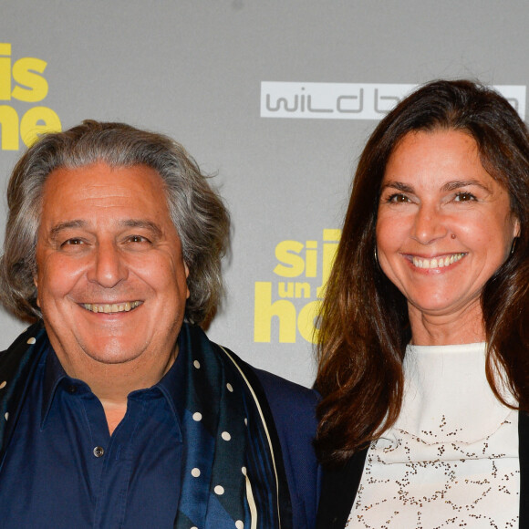 Christian Clavier et sa femme Isabelle de Araujo lors de l'avant-première du film "Si j'étais un homme" au cinéma Gaumont-Opéra à Paris, France, le 21 février 2017. © Coadic Guirec/Bestimage 