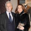 John Slattery et Talia Balsam à l'inauguration de la nouvelle boutique Hermès Homme, le 9 février 2010. New York City