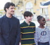 Joseph Engel entouré de Louis Garrel et sa fille Oumy (Céline) - Première du film "La croisade" lors du 69ème Festival International du Film de San Sebastian. Le 18 septembre 2021.