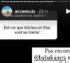 La story d'Alizée Bois sur Instagram vendredi 16 septembre 2022.