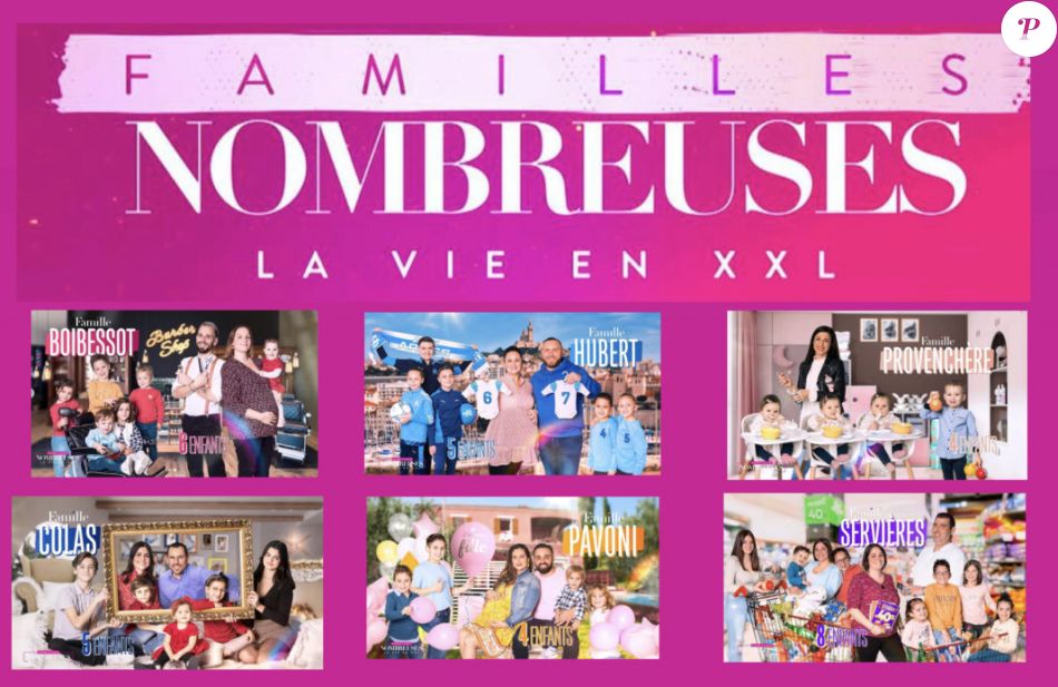 L'affiche officielle de Familles nombreuses, la vie en XXL sur TF1