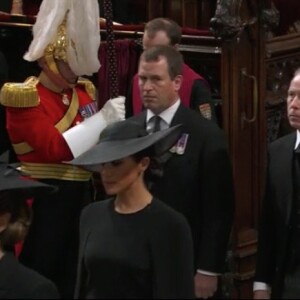 Le prince Harry et Meghan Markle - Procession du cercueil de la reine Elizabeth II d'Angleterre. Londres, le 19 septembre 2022.