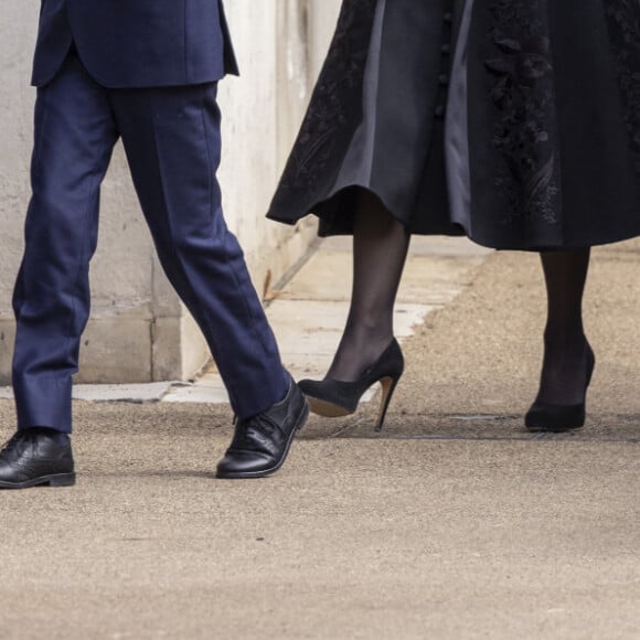 Kate Catherine Middleton, princesse de Galles, la princesse Charlotte et le prince George de Galles, la comtesse Sophie de Wessex, Meghan Markle, duchesse de Sussex - Procession du cercueil de la reine Elizabeth II d'Angleterre de l'Abbaye de Westminster à Wellington Arch à Hyde Park Corner. Le 19 septembre 2022 