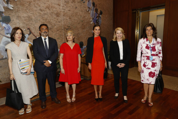 La reine Letizia d'Espagne participe à la réunion "Who" à l'Unicef en marge de la 77ème assemblée générales des Nations Unies à New York le 20 septembre 2022. 
