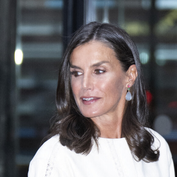 La reine Letizia d'Espagne lors de la cérémonie d'ouverture de "L'année Picasso" pour le 50ème anniversaire de sa mort à Madrid le 12 septembre 2022. 